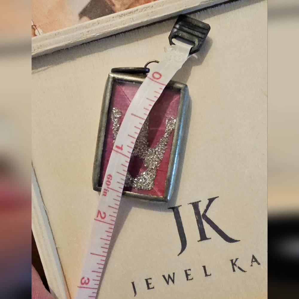 Jewel Kade Pink and Silver Crown Pendant - Picture 3 of 4